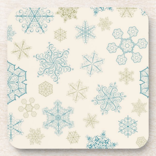 Snowflake pattern	 coaster (Front)