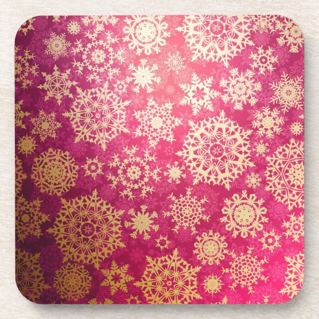 Snowflake pattern	 coaster (Front)