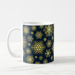 Snowflake pattern coffee mug