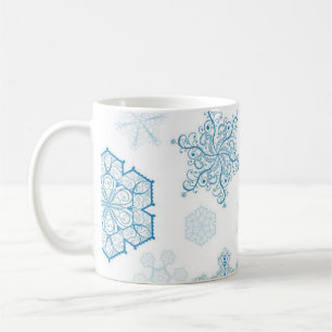 Snowflake pattern coffee mug