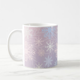Snowflake pattern coffee mug