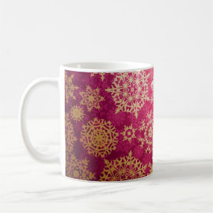 Snowflake pattern coffee mug