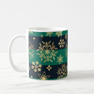 Snowflake pattern coffee mug