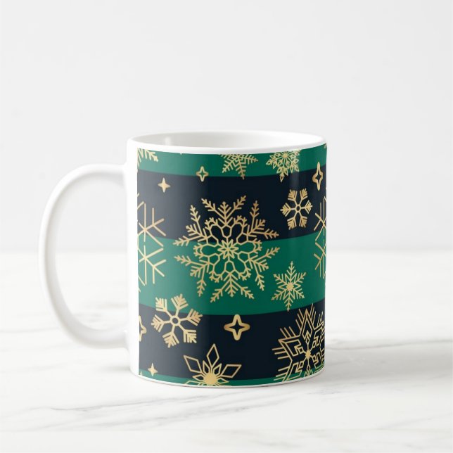 Snowflake pattern coffee mug (Left)