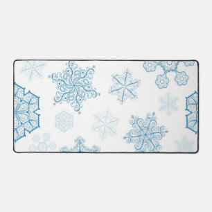 Snowflake pattern desk mat
