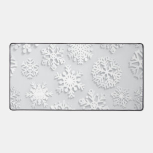 Snowflake pattern desk mat