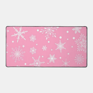 Snowflake pattern desk mat