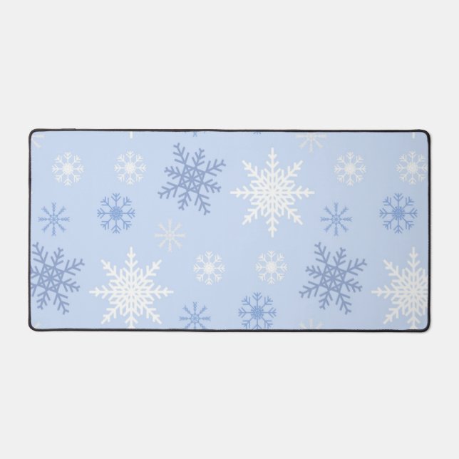 Snowflake pattern desk mat (Front)