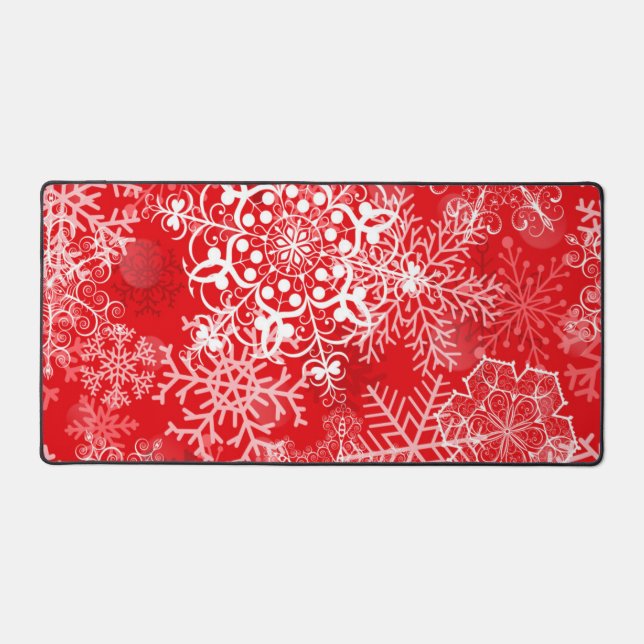 Snowflake pattern	 desk mat (Front)