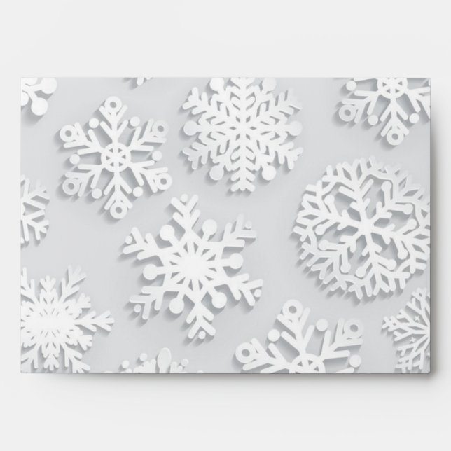 Snowflake pattern envelope (Front)
