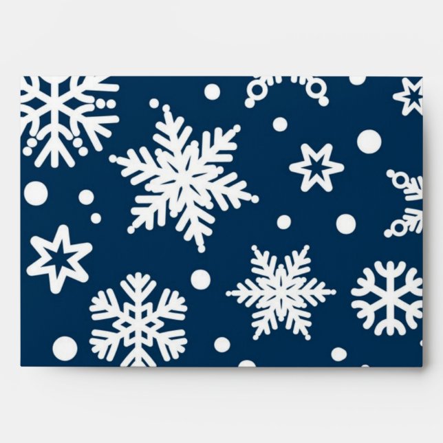 Snowflake pattern	 envelope (Front)