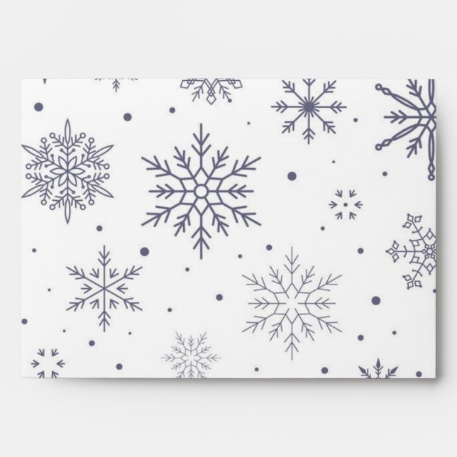 Snowflake pattern	 envelope (Front)