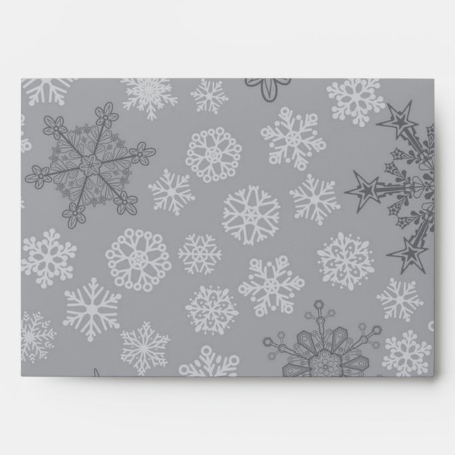 Snowflake pattern envelope (Front)
