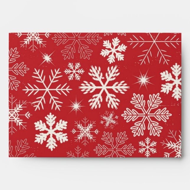 Snowflake pattern	 envelope (Front)
