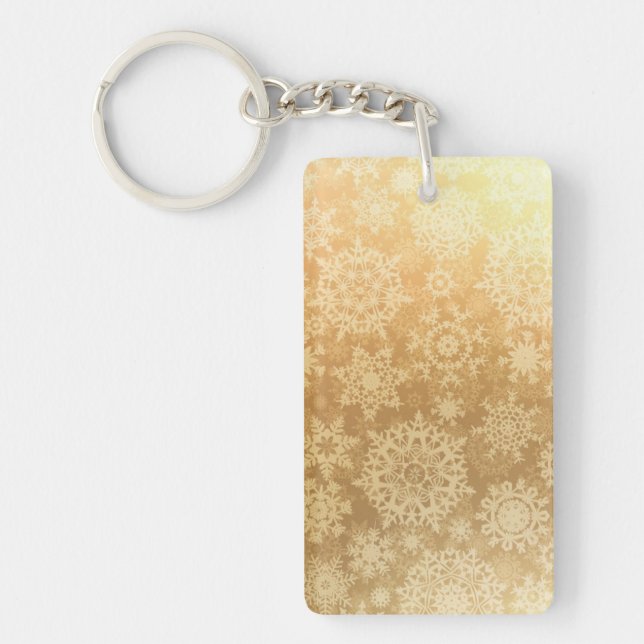 Snowflake pattern	 key ring (Front)