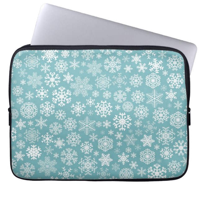 Snowflake pattern	 laptop sleeve (Front)