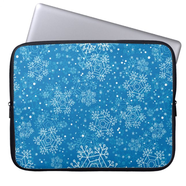 Snowflake pattern laptop sleeve (Front)