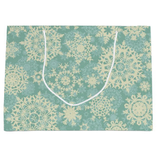 Snowflake pattern large gift bag