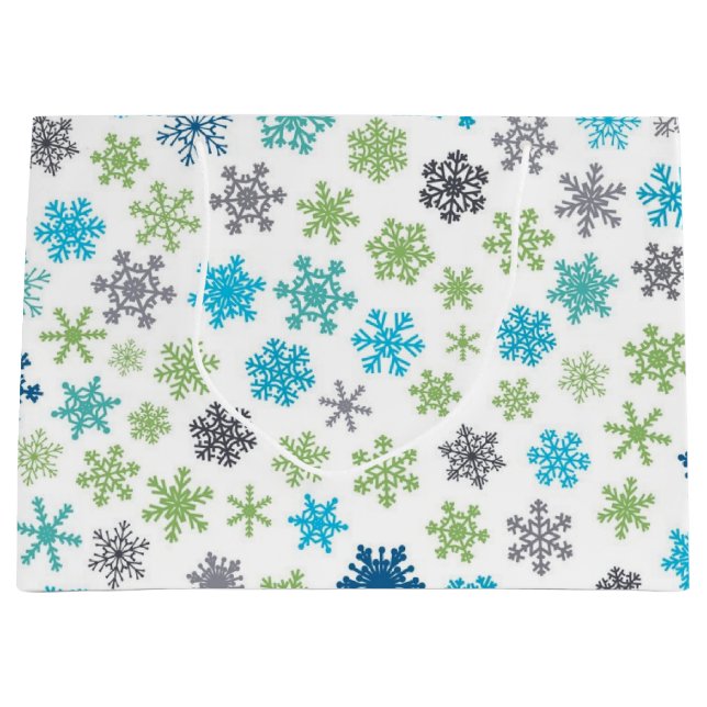 Snowflake pattern	 large gift bag (Front)