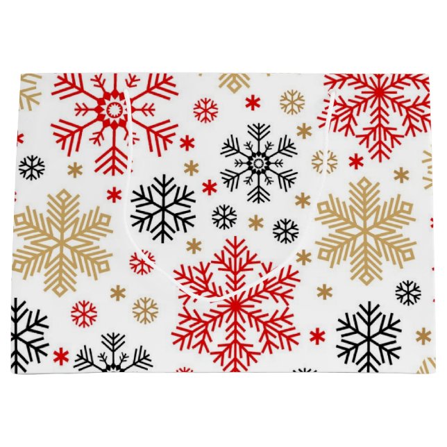Snowflake pattern	 large gift bag (Front)