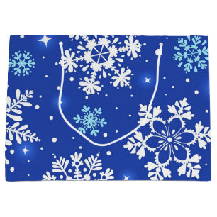 Snowflake pattern large gift bag