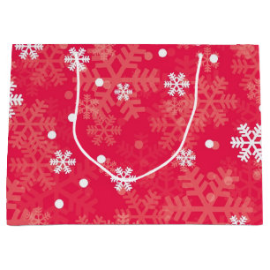 Snowflake pattern large gift bag