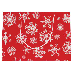 Snowflake pattern large gift bag