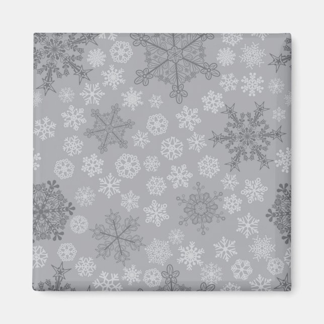 Snowflake pattern magnet (Front)