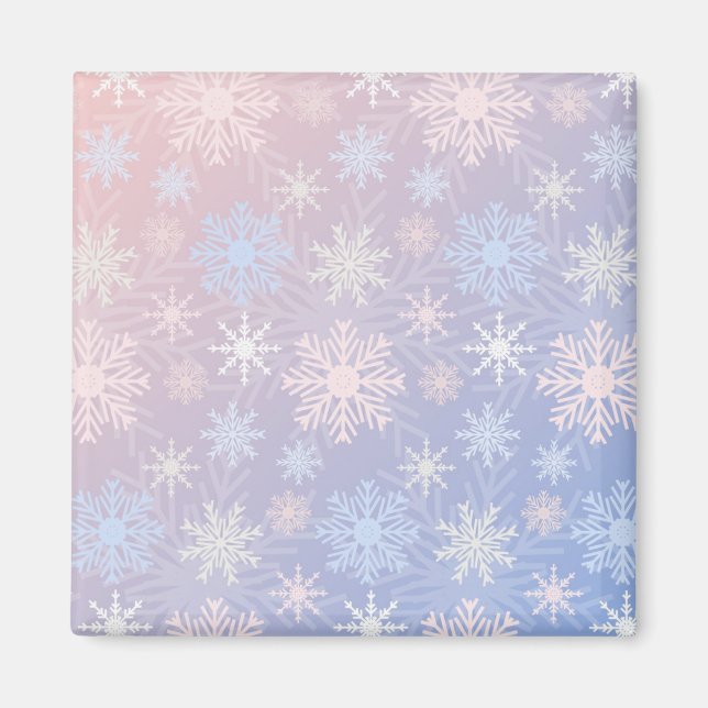 Snowflake pattern magnet (Front)