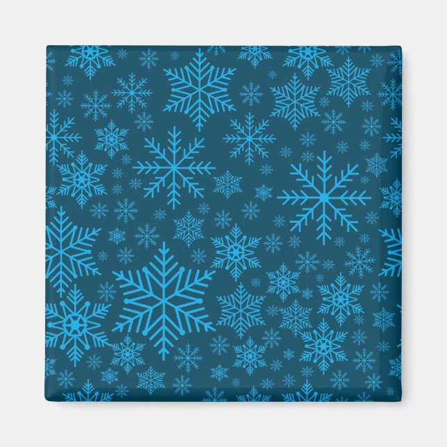 Snowflake pattern magnet (Front)