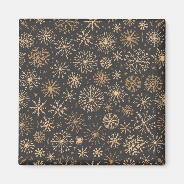 Snowflake pattern magnet (Front)