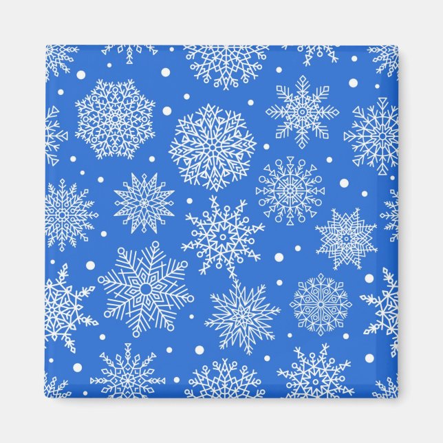 Snowflake pattern magnet (Front)