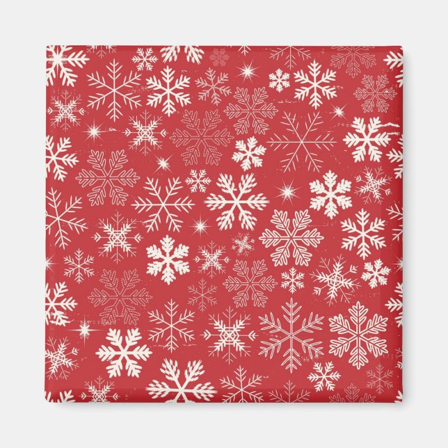 Snowflake pattern magnet (Front)