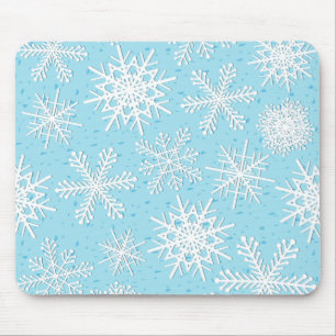 Snowflake pattern mouse mat