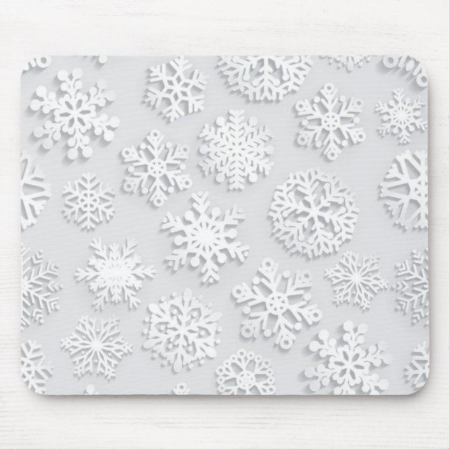 Snowflake pattern mouse mat (Front)