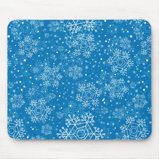 Snowflake pattern mouse mat (Front)