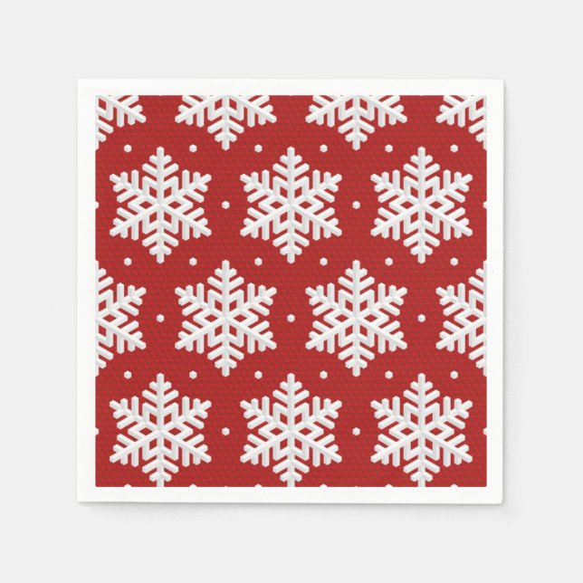 Snowflake pattern napkin (Front)