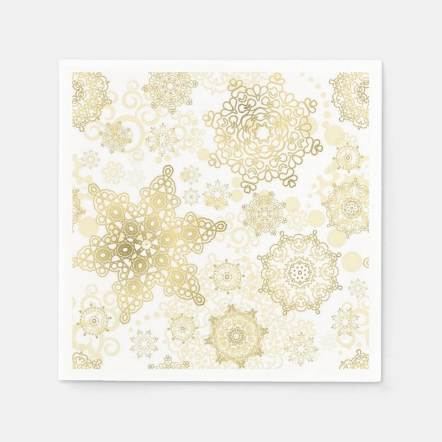 Snowflake pattern napkin (Front)