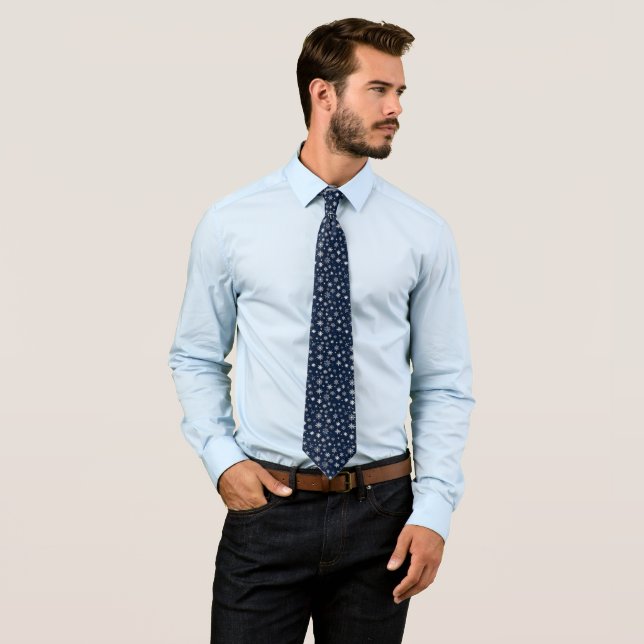 Snowflake Pattern Neck Tie (In Situ)