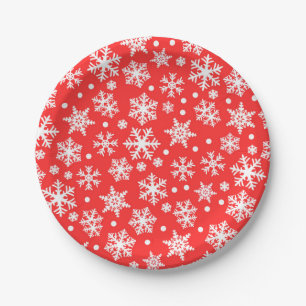 Snowflake Pattern Paper Plate