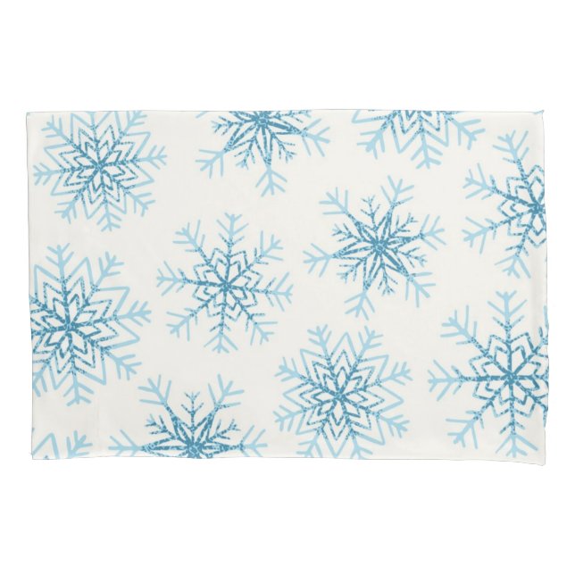 Snowflake pattern pillowcase (Front)
