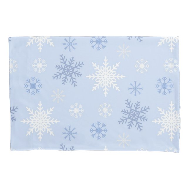 Snowflake pattern pillowcase (Front)