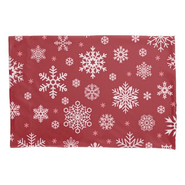 Snowflake pattern pillowcase (Front)