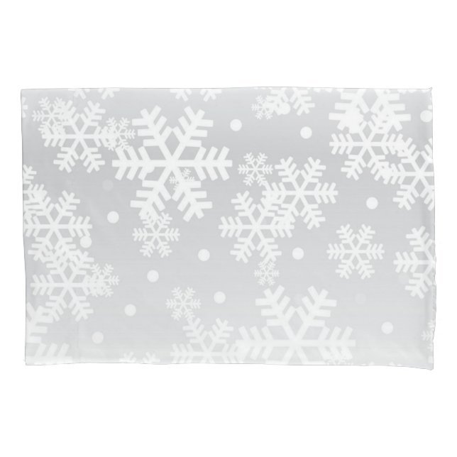 Snowflake pattern pillowcase (Front)