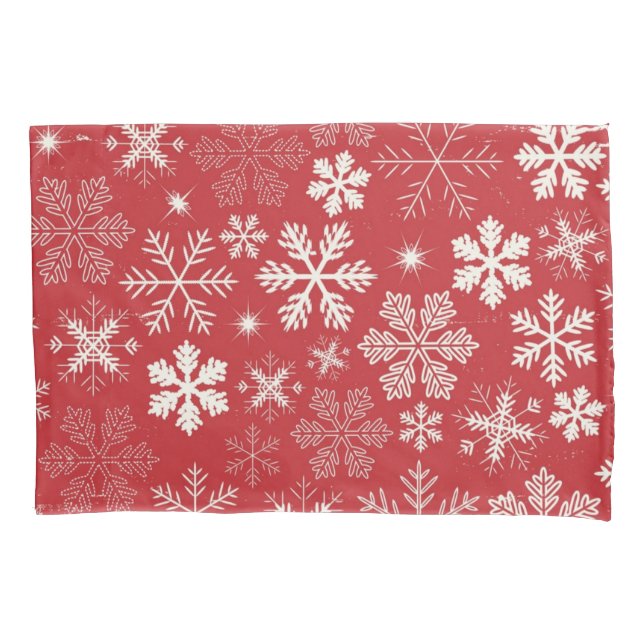 Snowflake pattern pillowcase (Front)