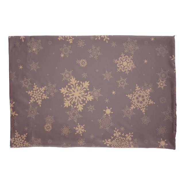 Snowflake pattern pillowcase (Front)
