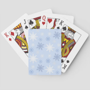 Snowflake pattern playing cards