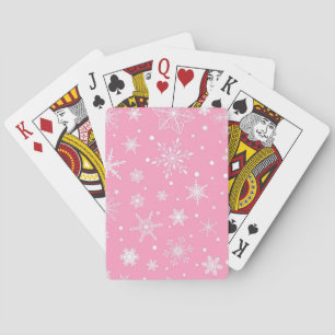 Snowflake pattern playing cards