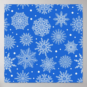 Snowflake pattern poster