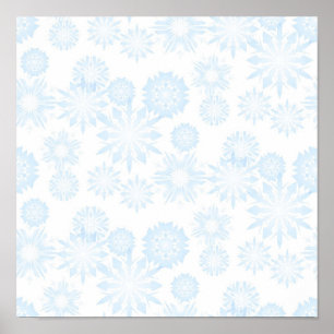 Snowflake pattern poster